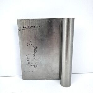 Vintage Farberware Stainless Steel Food Scraper Bench Chopper Kitchen Tool